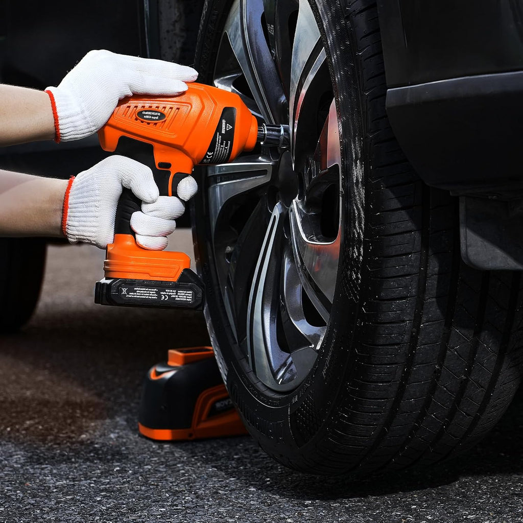 🚘Electric Car Jack Kit with Safety Protection, Impact Wrench, LED Light & Remote Control
