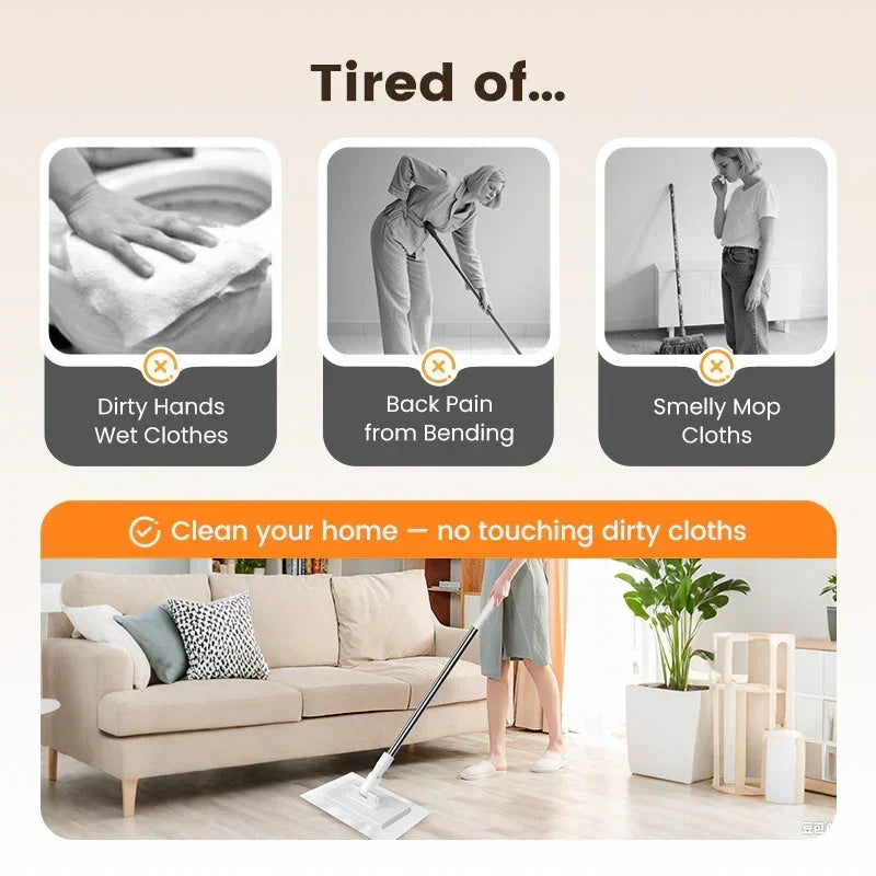 🧹 360° Swivel Extendable Flat Mop