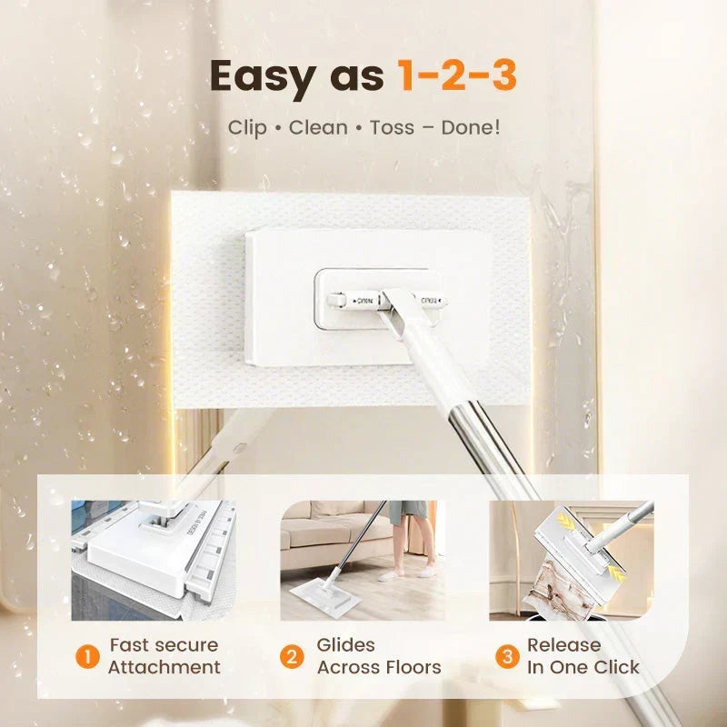 🧹 360° Swivel Extendable Flat Mop