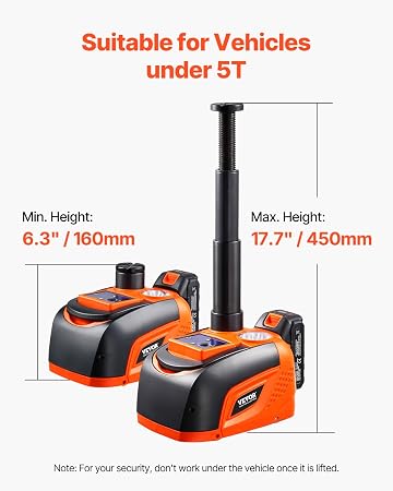 🚘Electric Car Jack Kit with Safety Protection, Impact Wrench, LED Light & Remote Control