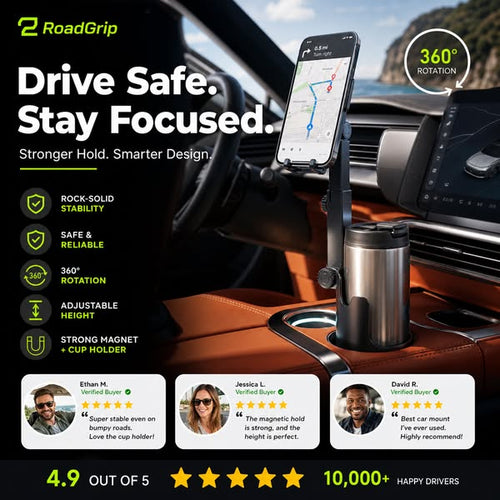 📱 360° Magnetic Car Phone Mount – Strong & Secure Hold