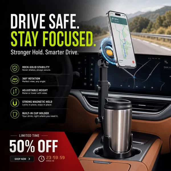 📱 360° Magnetic Car Phone Mount – Strong & Secure Hold